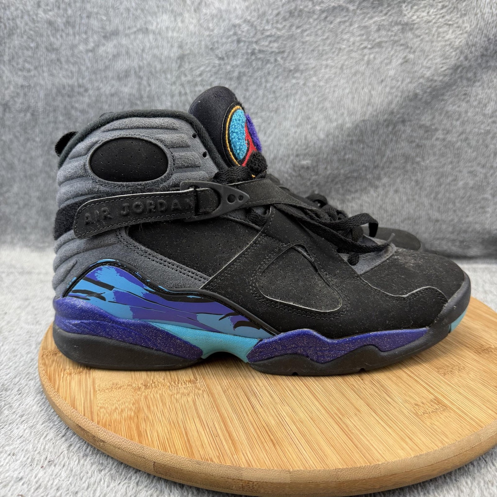 Jordan Air Jordan 8 Aqua Shoes Mens Size 8 Black Basketball Sneakers 305381-025