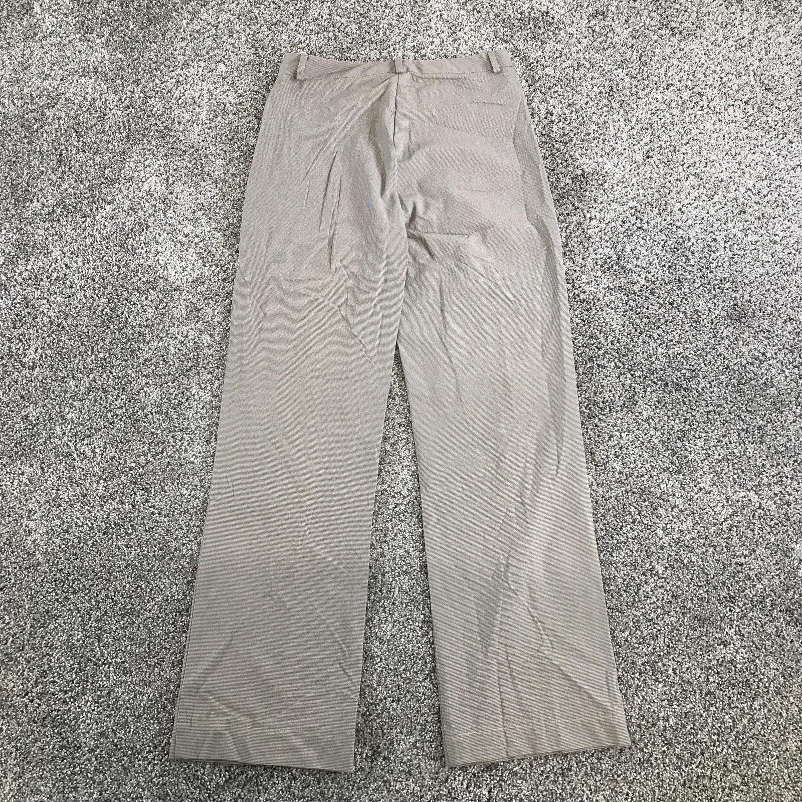 Marithe Francois Girbaud Dress Pants Womens 26 Brown Check Twill Stretch Italy