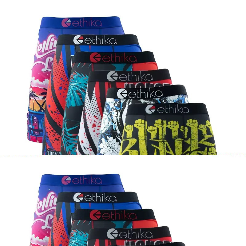ETHIKA 6-Pack Men’s Breathable Boxer Shorts Swimming Underwear Plus Size