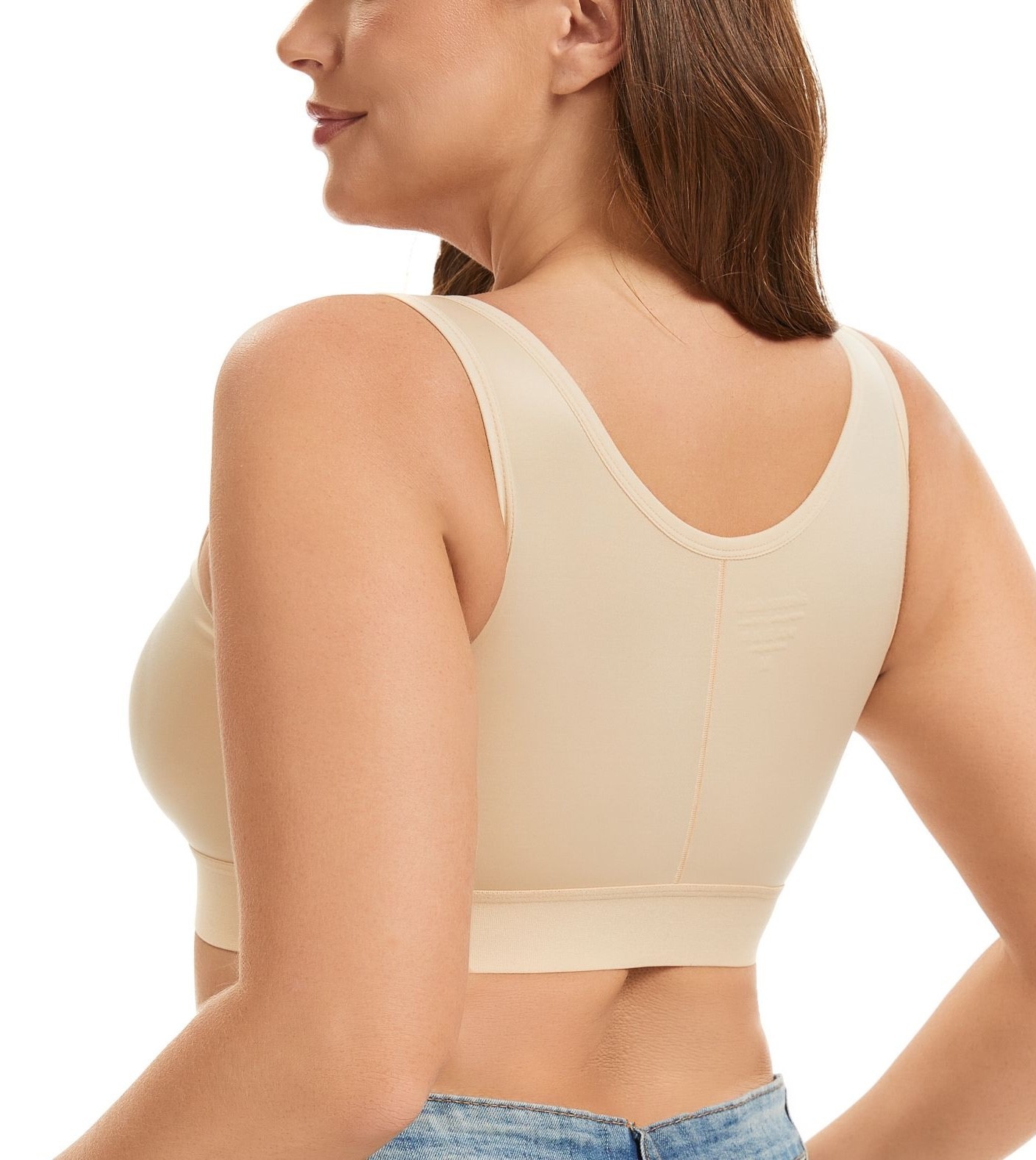 Post Surgery Compression Bra – Adjustable Front Closure, Adjustable Straps