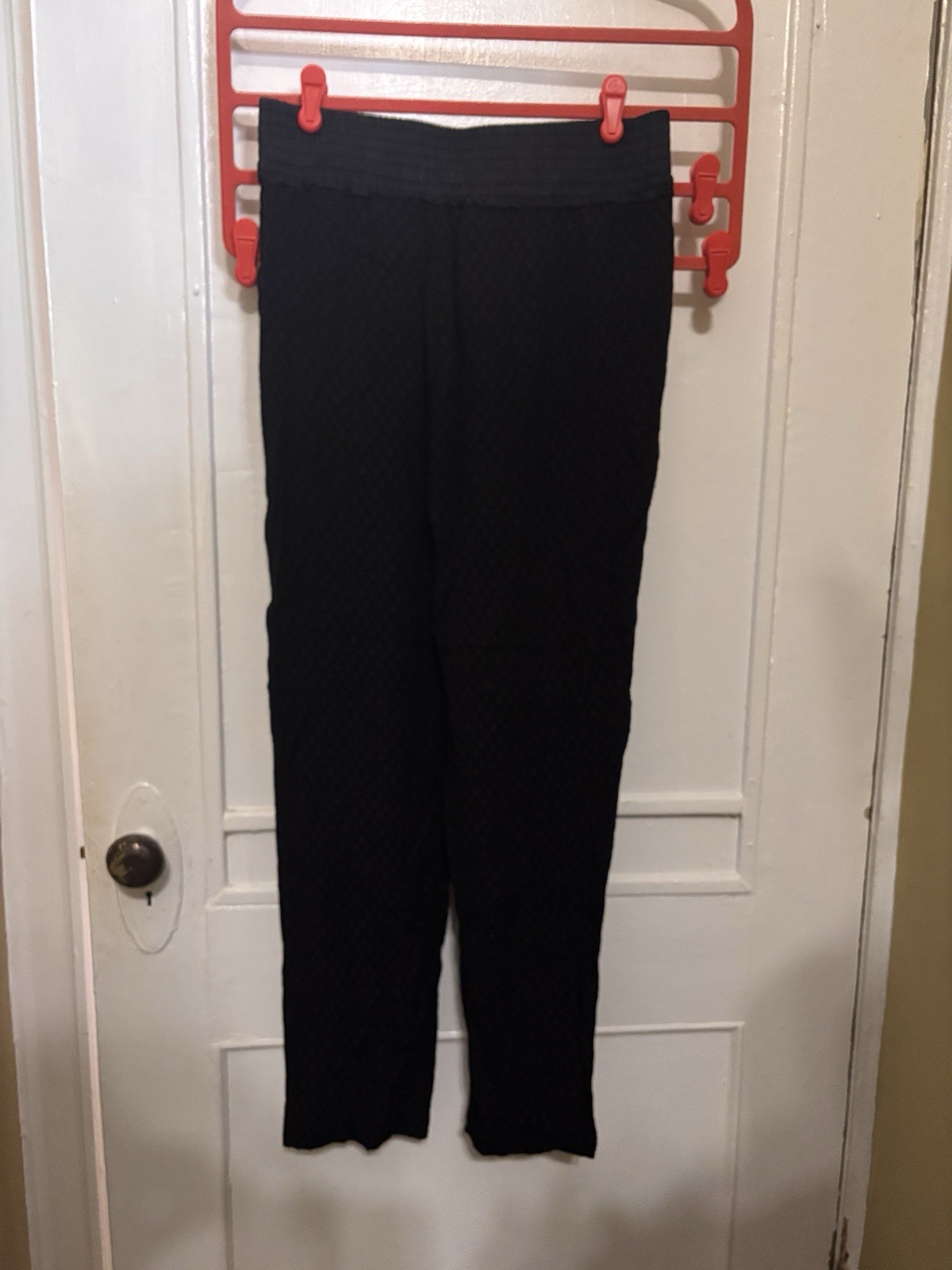 Sandro Black Lace-Overlay Stretchy Pants – Size 3