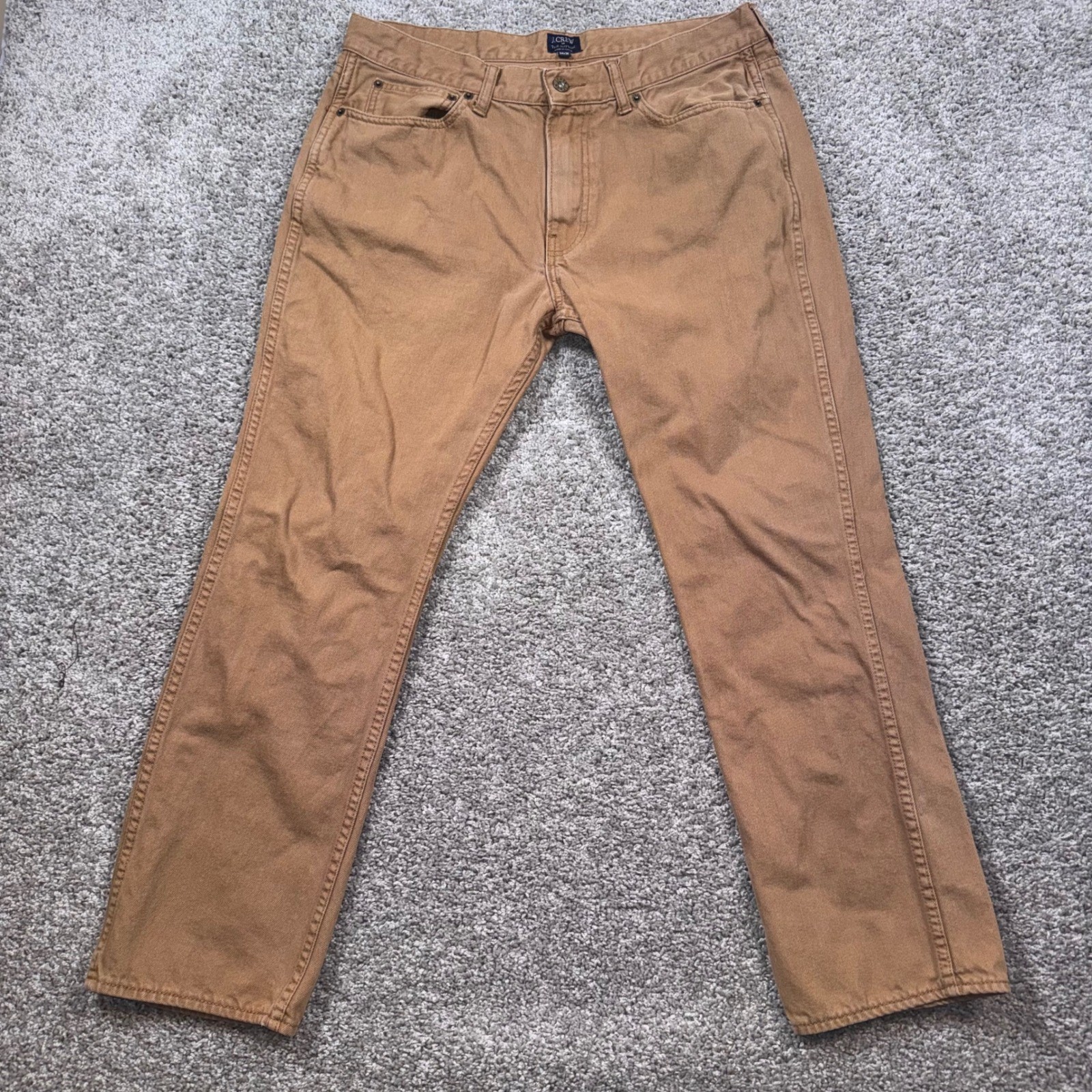J.Crew The Sutton 5-Pocket Pants Mens Straight Leg Brown 34×30 EXCELLENT