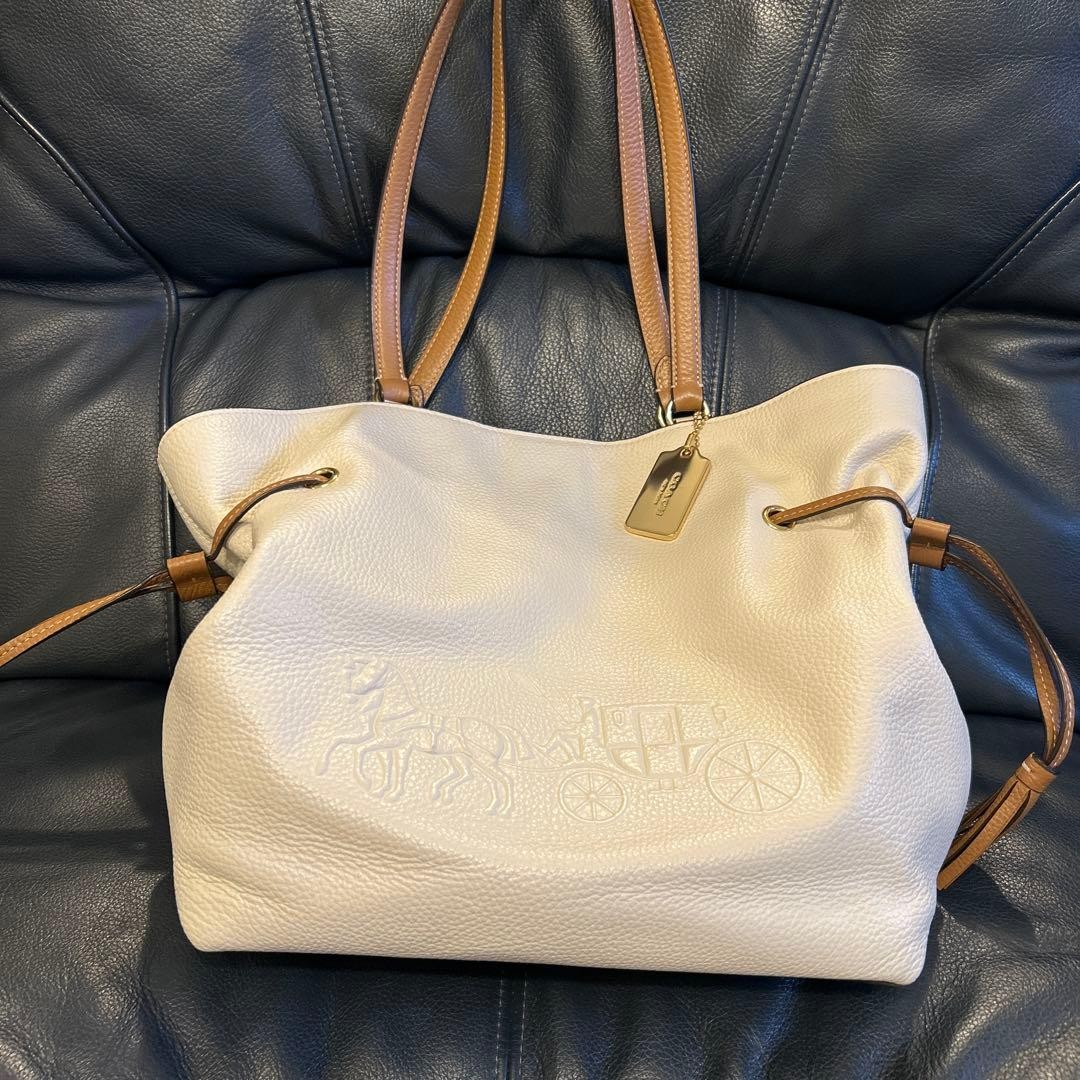 COACH Leather Andy Tote Bag from Japan