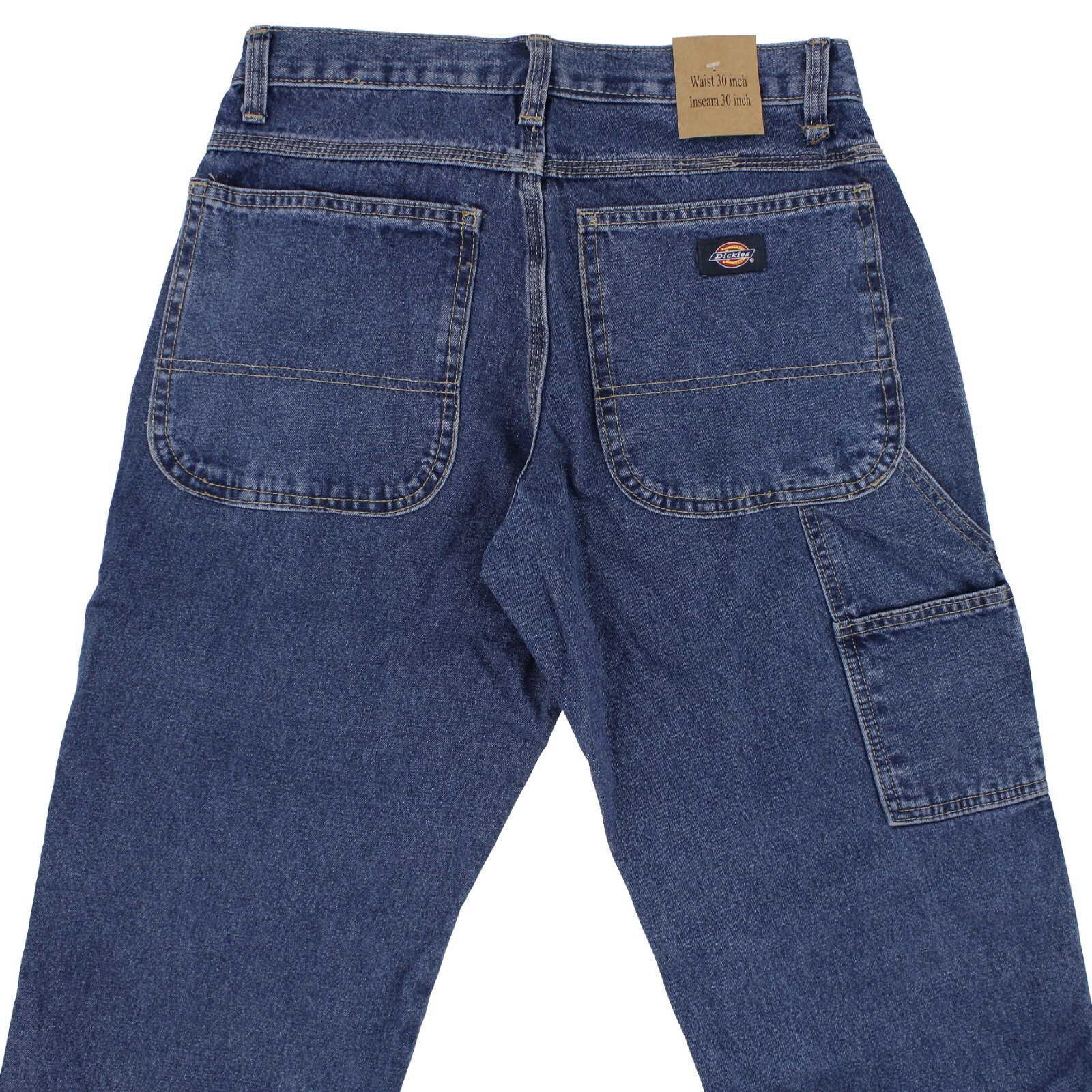 Dickies Men’s Carpenter Denim Jeans, Straight Leg Cotton 7 Pocket Pants