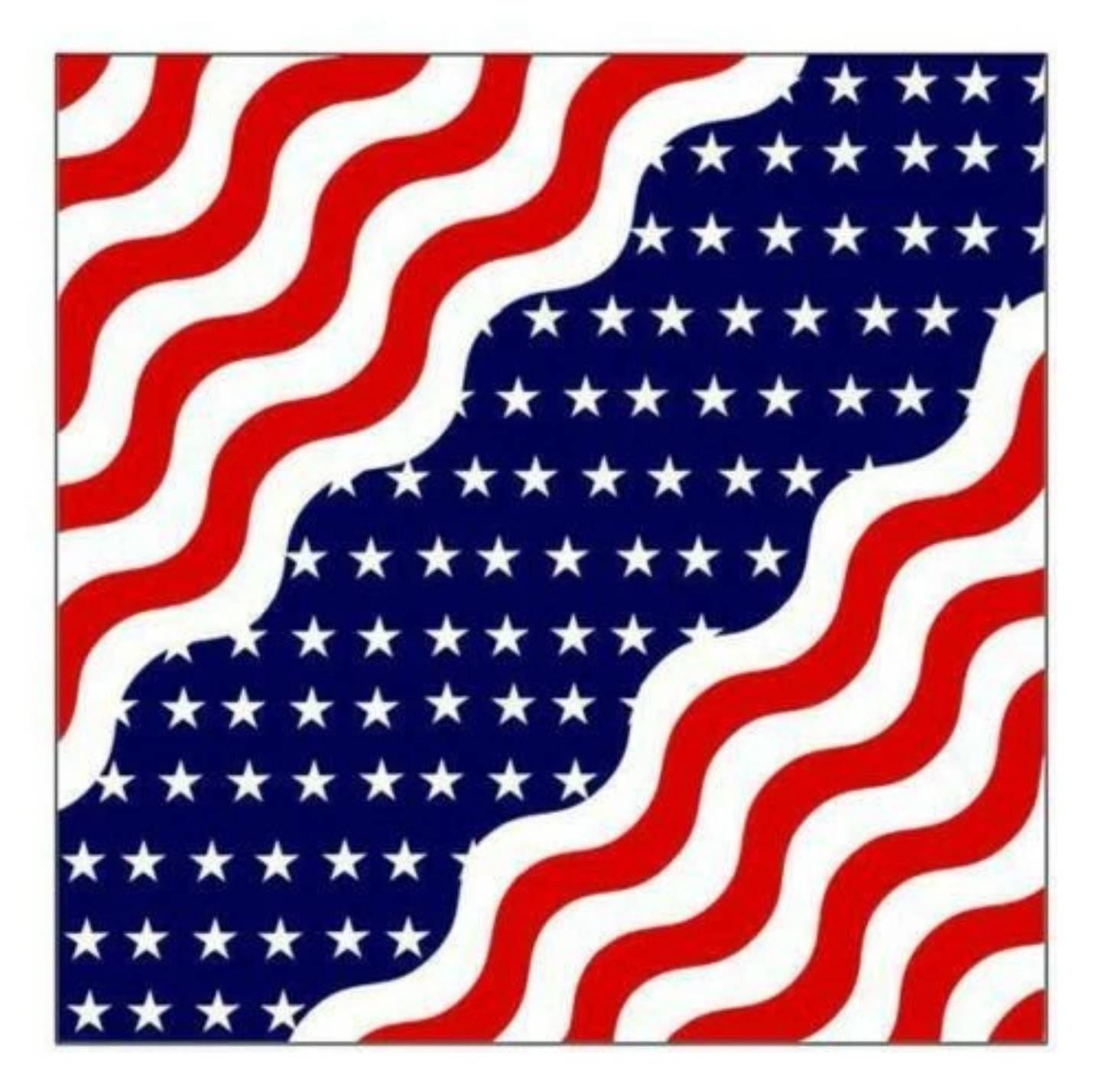 USA Wavy Flag Bandana 22″x22″ America 250 “USA 250” Letters & Necklace Set