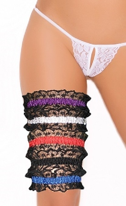 NEW sexy ELEGANT MOMENTS stretch SATIN LEG thigh GARTERS lace TRIM bridal BRIDE