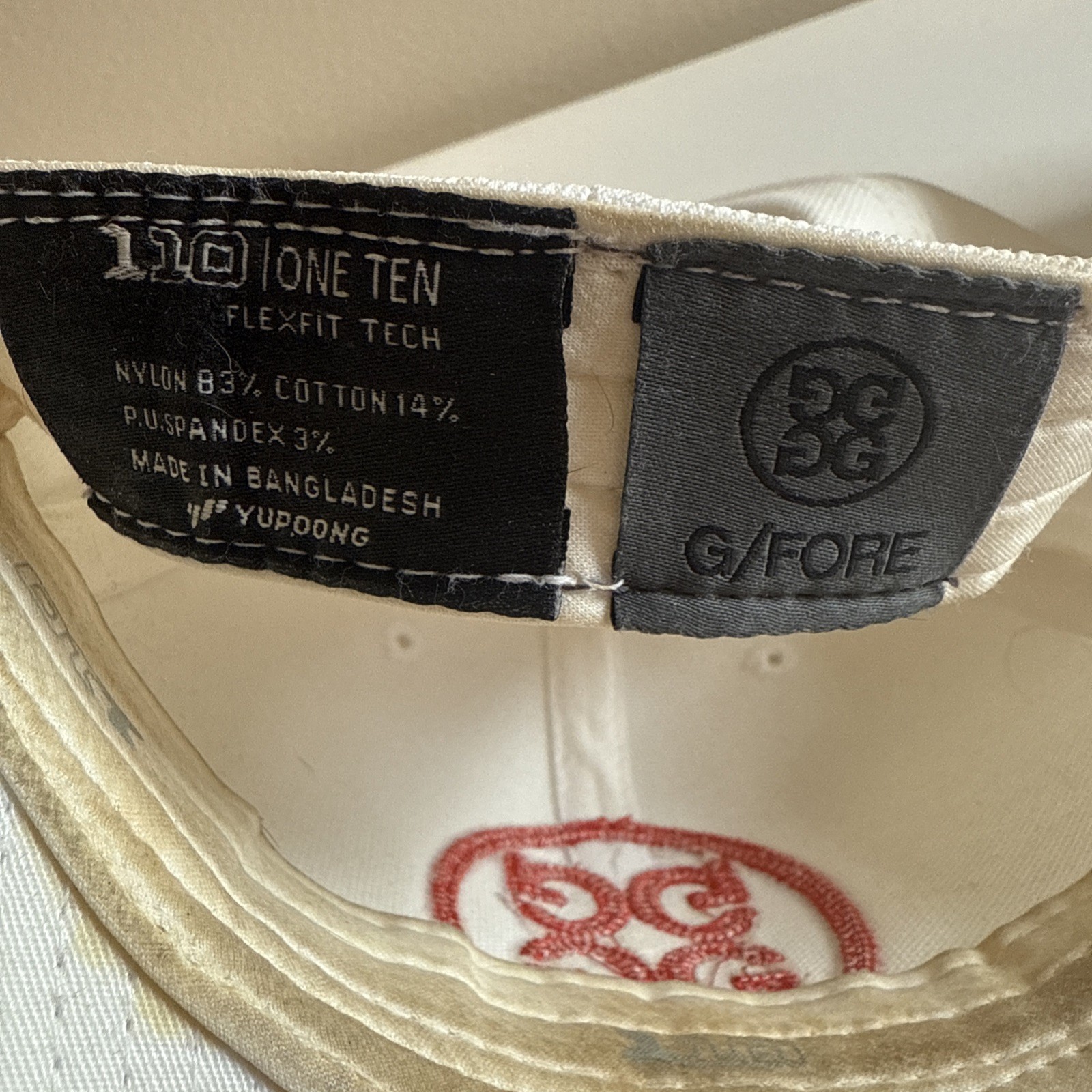 G/FORE GFORE Circle G’s 110 Flex Fit Tech Snapback Hat Golf White Orange