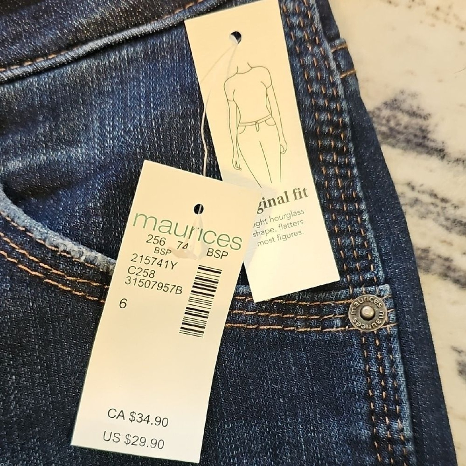 Maurices Deep Blue Denim Jeans