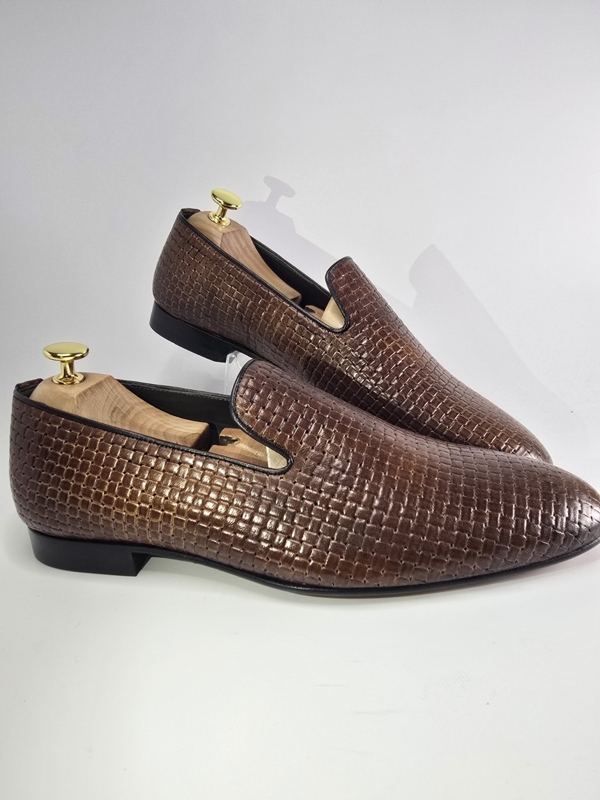 Brown Leather Loafer Pollini -39/40/41/42/43/44/45/46 New – Made in Italy