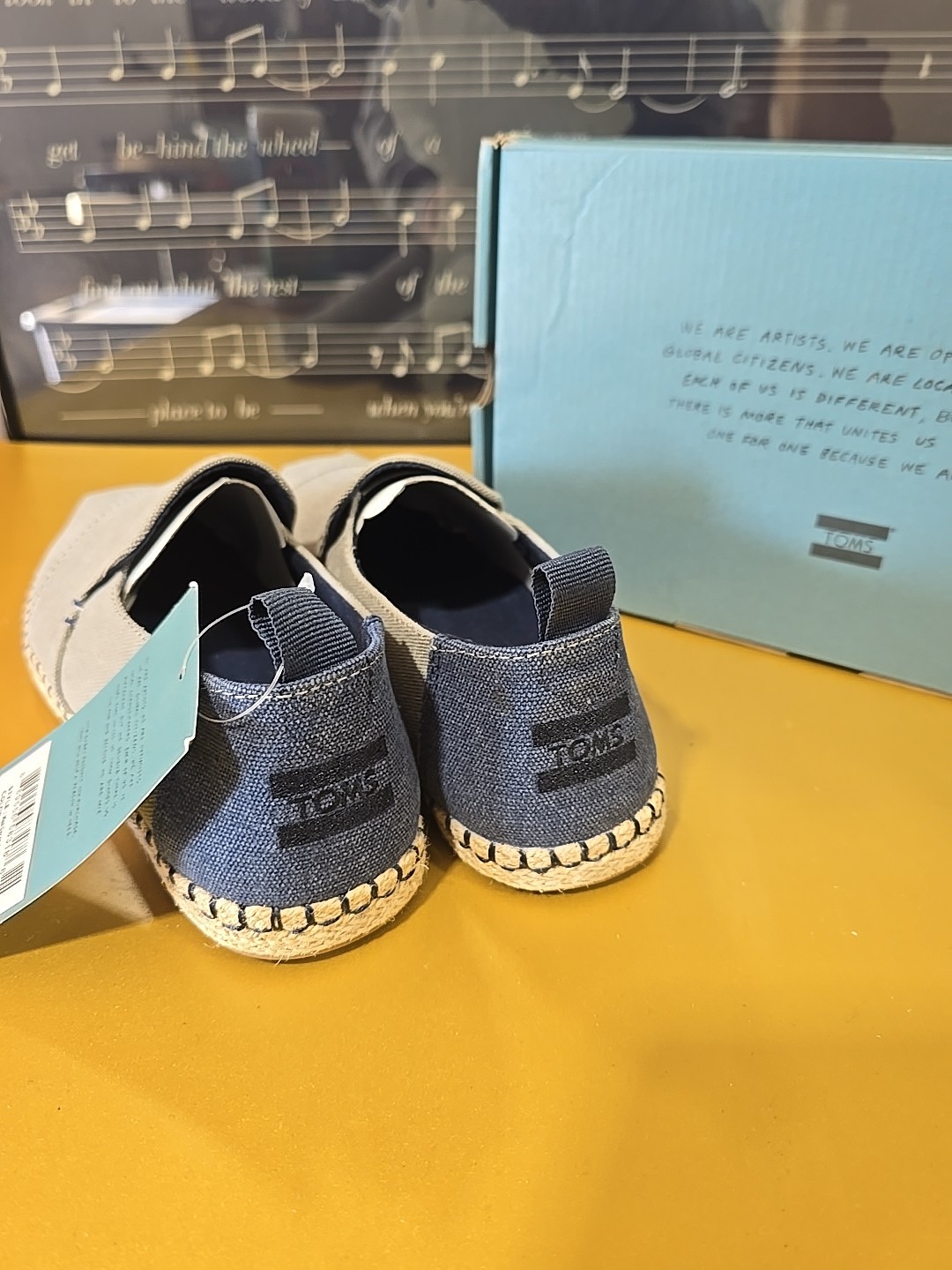 Toms Deconstructed Alpargata Rope Drizzle Grey Washed Canvas Mens Size 7