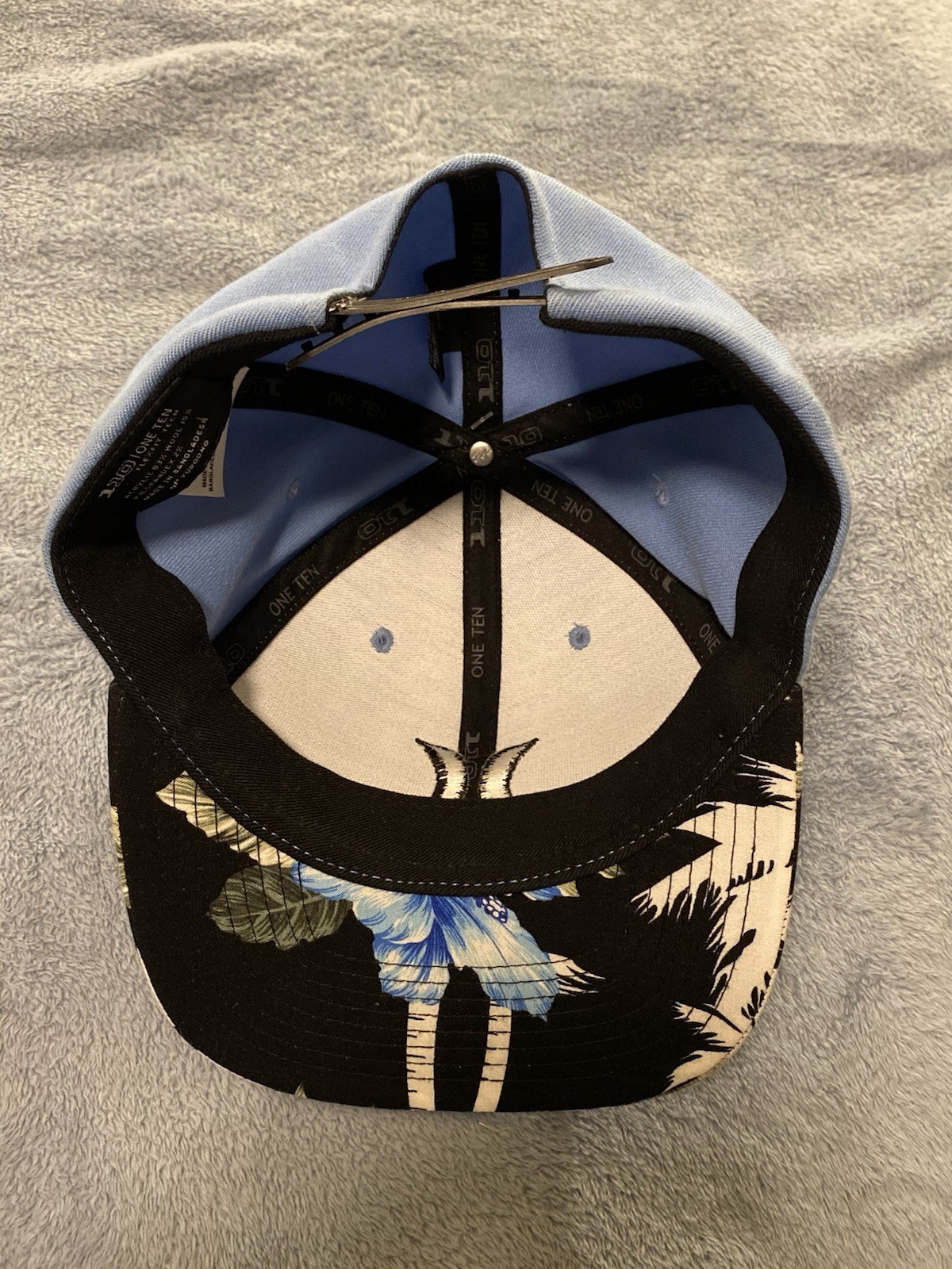 110 One Ten Flex Fit Cap Blue Tropical NWT