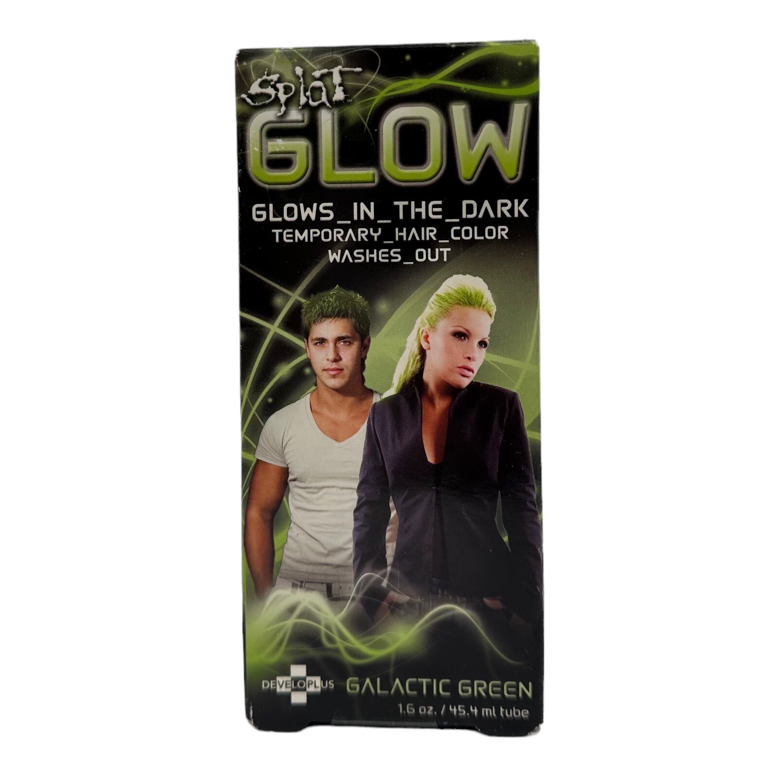 Splat Glow In The Dark Galactic Green Use On Hair & Body Temporary Wash Out
