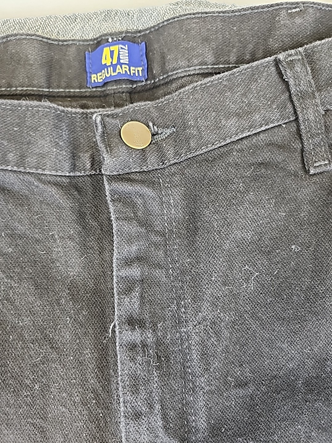 Wrangler 47MWZBK Cowboy Cut Regular Fit Jeans Size 38×32 Black Pants Denim