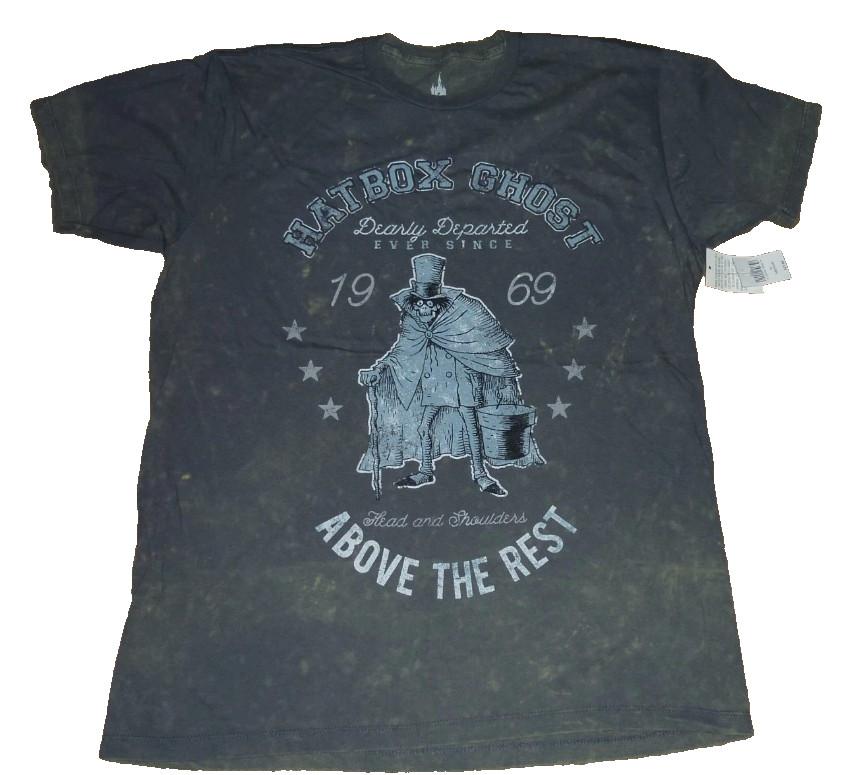 Disney Parks Tie Dye Hat Box Ghost Dearly Departed 1969 Haunted Mansion T Shirt