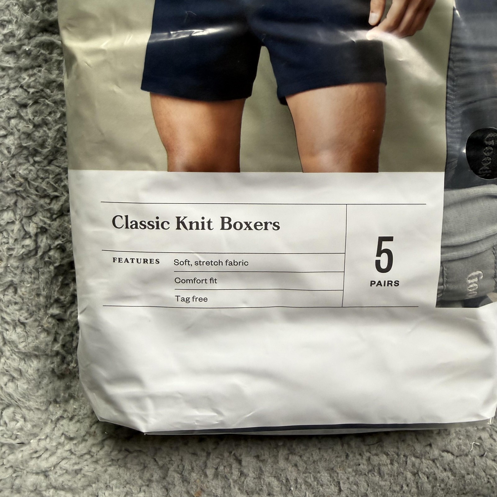 Goodfellow & Co Classic Knit Boxers Mens S 28/30 Multicolor 5 Pack Tagless