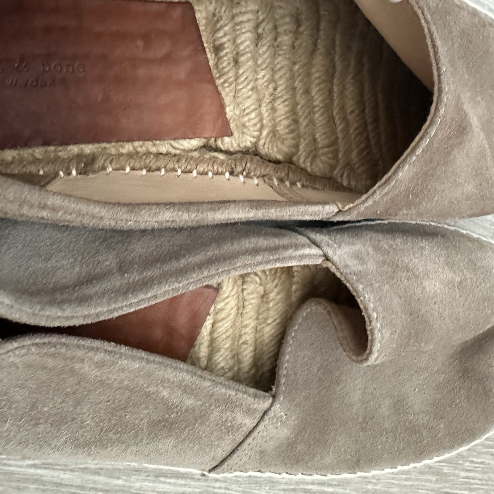 Rag & Bone Stucco Suede Leather Adria Espadrilles Shoes Womens US 8.5 EUR 39 M