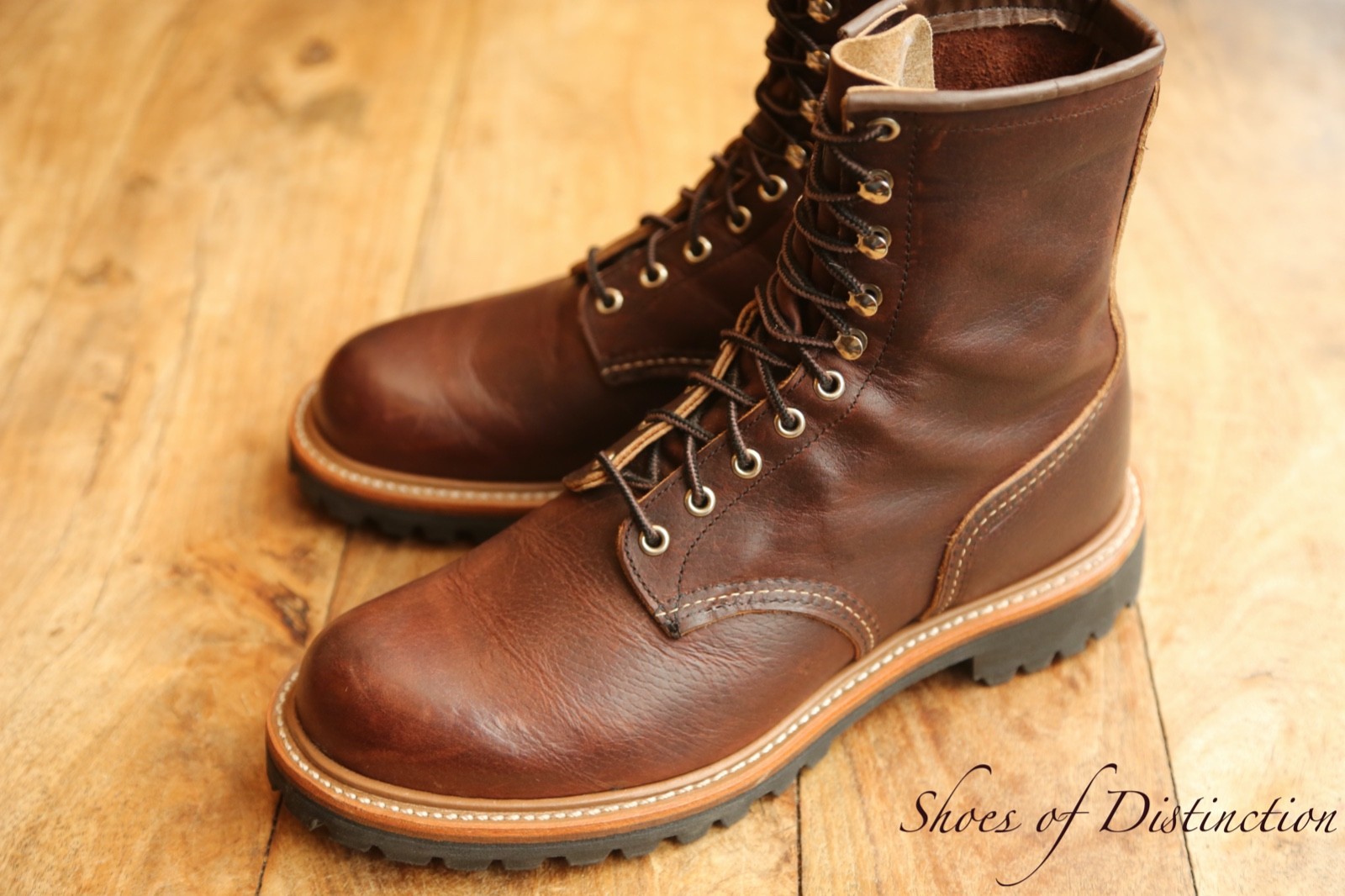 Redwing Red Wing 4585 Brown Leather Derby Boots Men’s UK 8.5 D US 9.5 EU 42.5