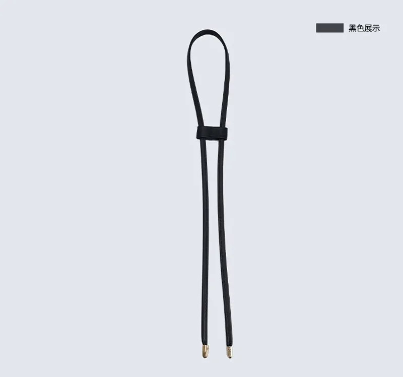 1Pcs PU Leather Drawstring Pull String Detachable Bucket Bag Strap Slide String