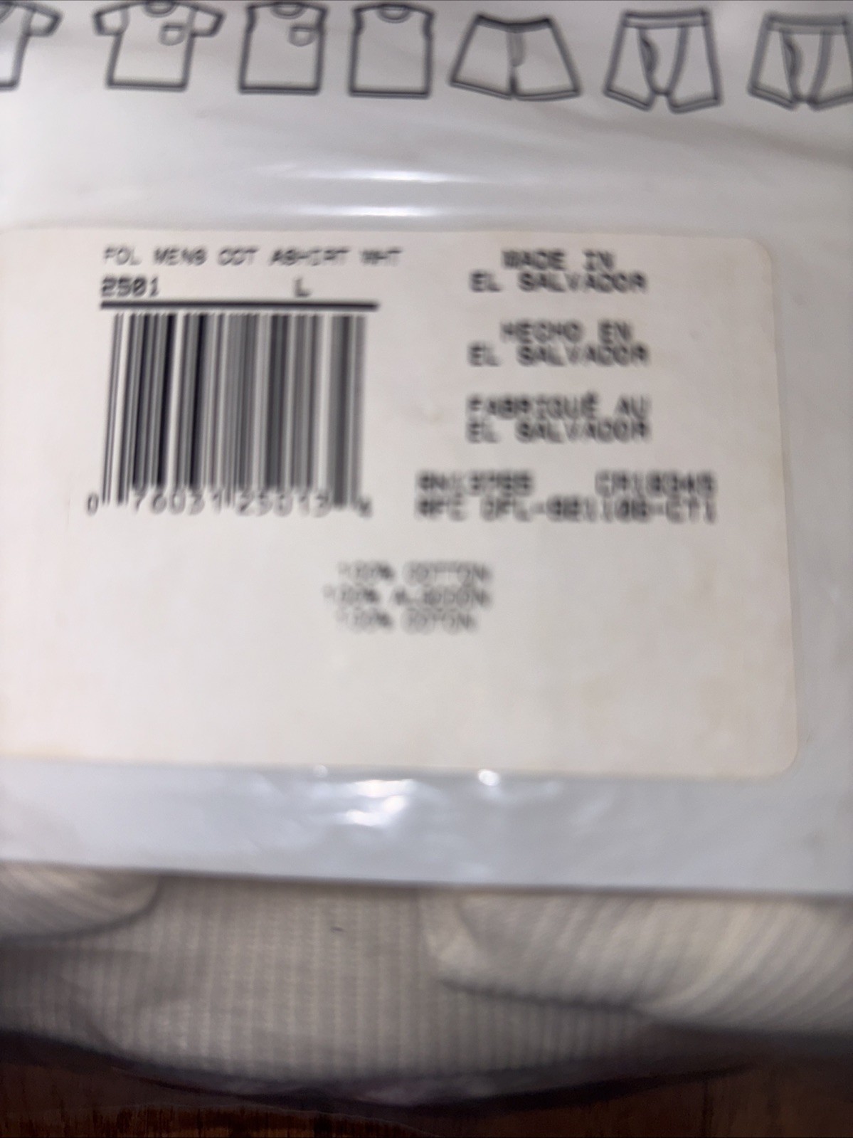 Fruit Of The Loom Men’s Classic White 3 A-Shirt 3-Pack Size L