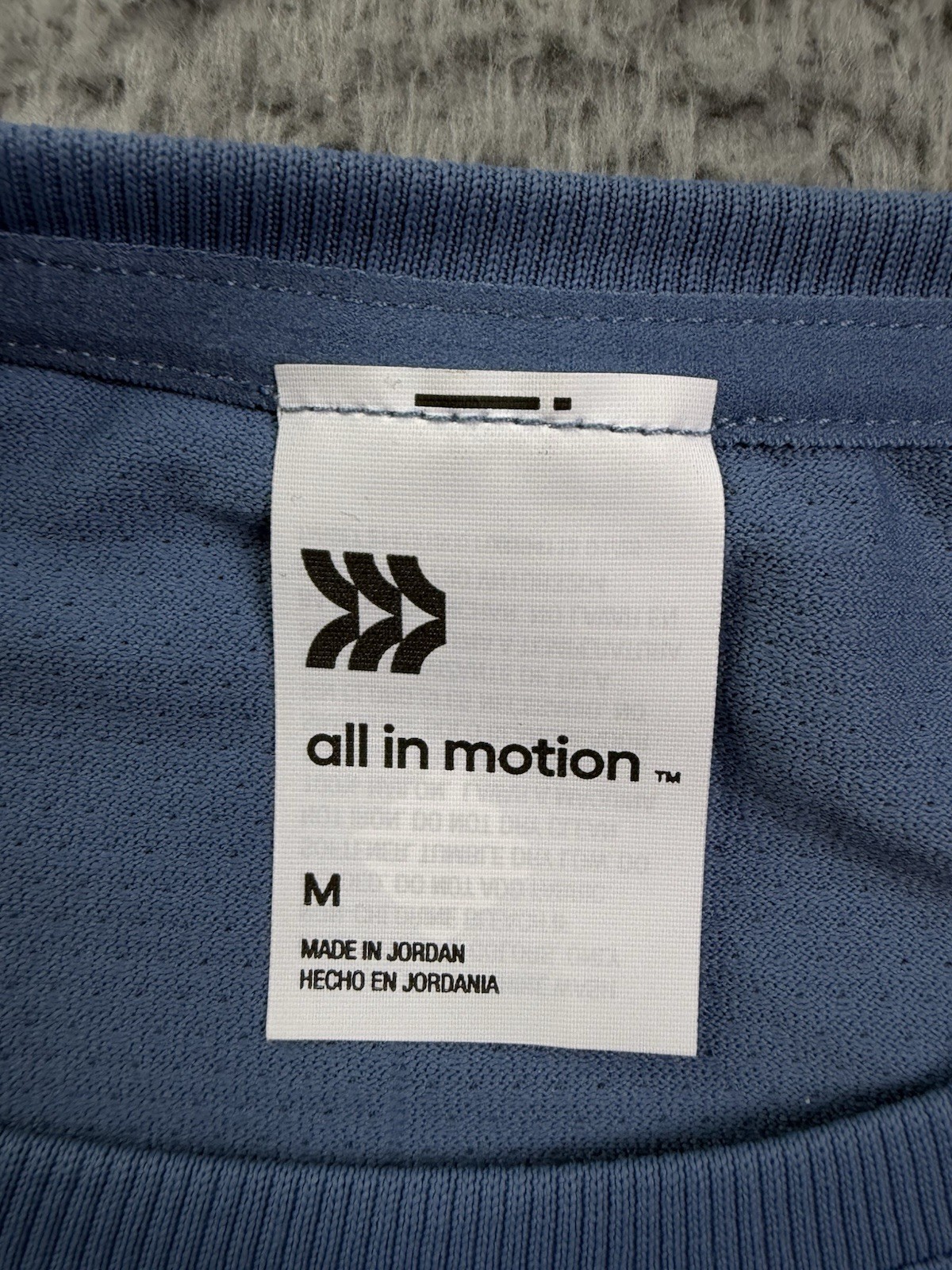 All in Motion Womens Medium Slate Blue Seamless Long Sleeve Top