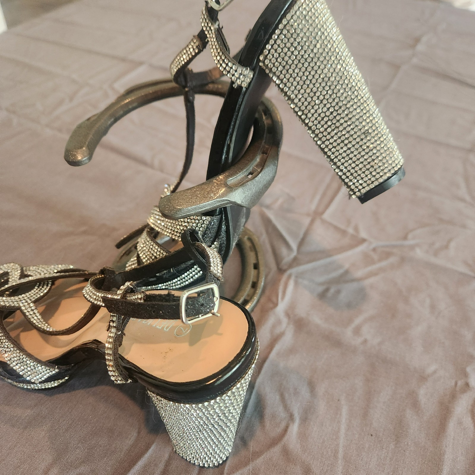 womens sparkle heels size 7