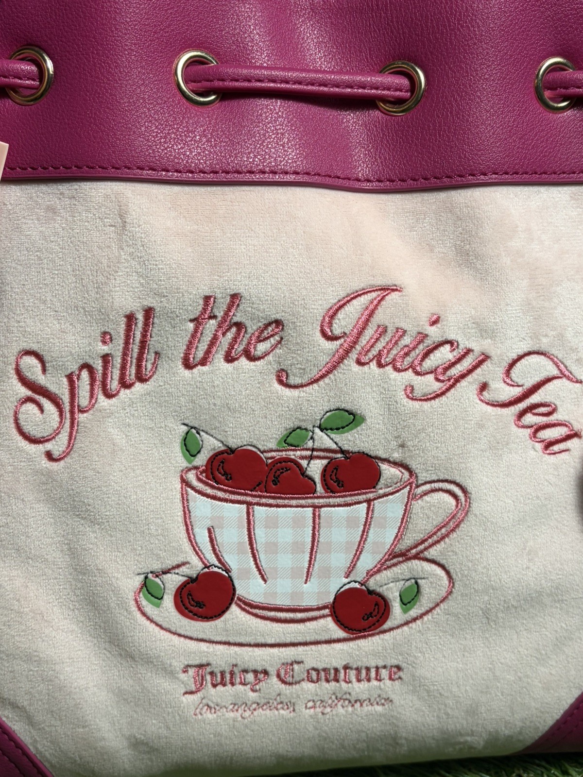 Juicy Couture Sweet Tea Party Tote Bag Pink Clay