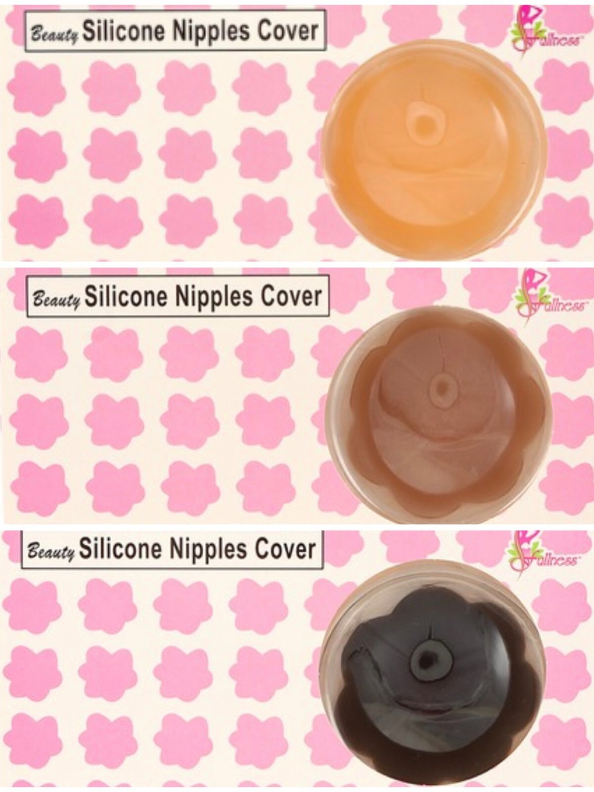 2 Pairs Fullness Soft Silicone Reusable Self Adhesive Breast Petal Nipple Covers