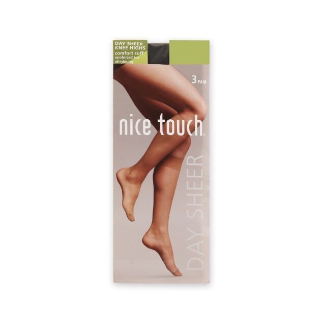 Nice Touch Women’s Day Sheer Comfort Cuff Knee Highs (3 Pack)