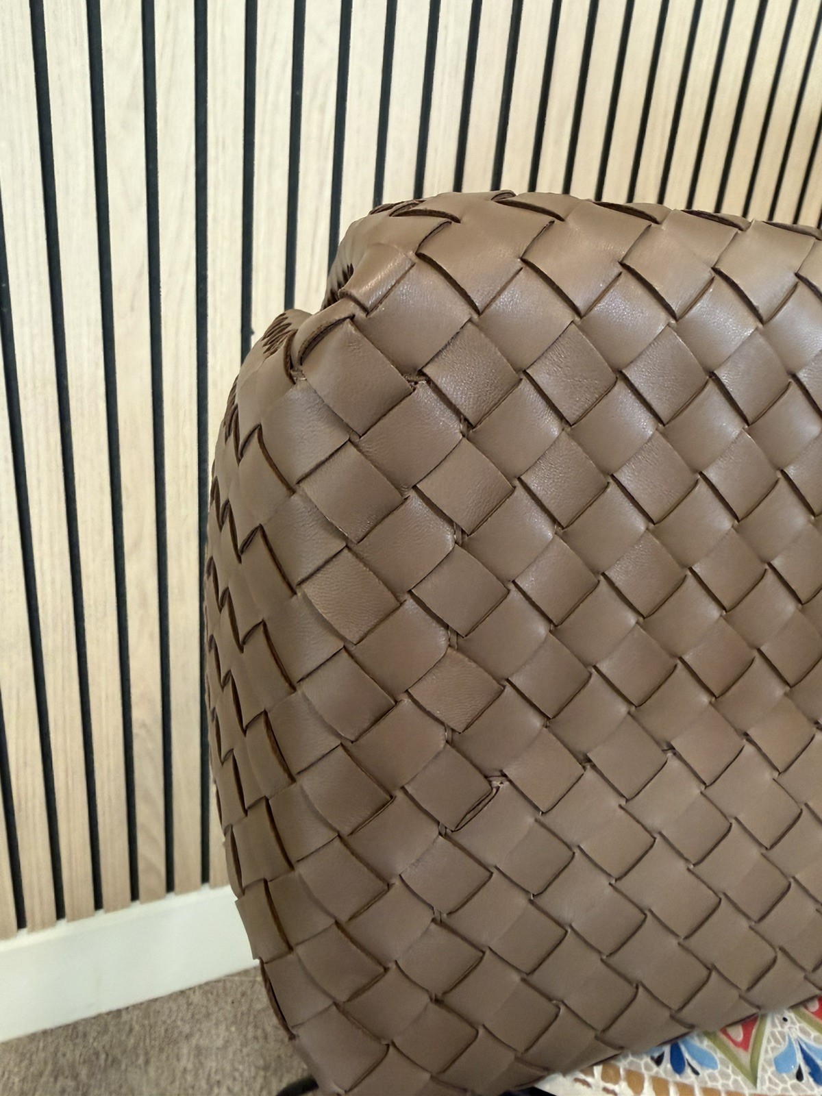 Bottega Veneta Intrecciato Large Parachute Shoulder Bag Pinecone
