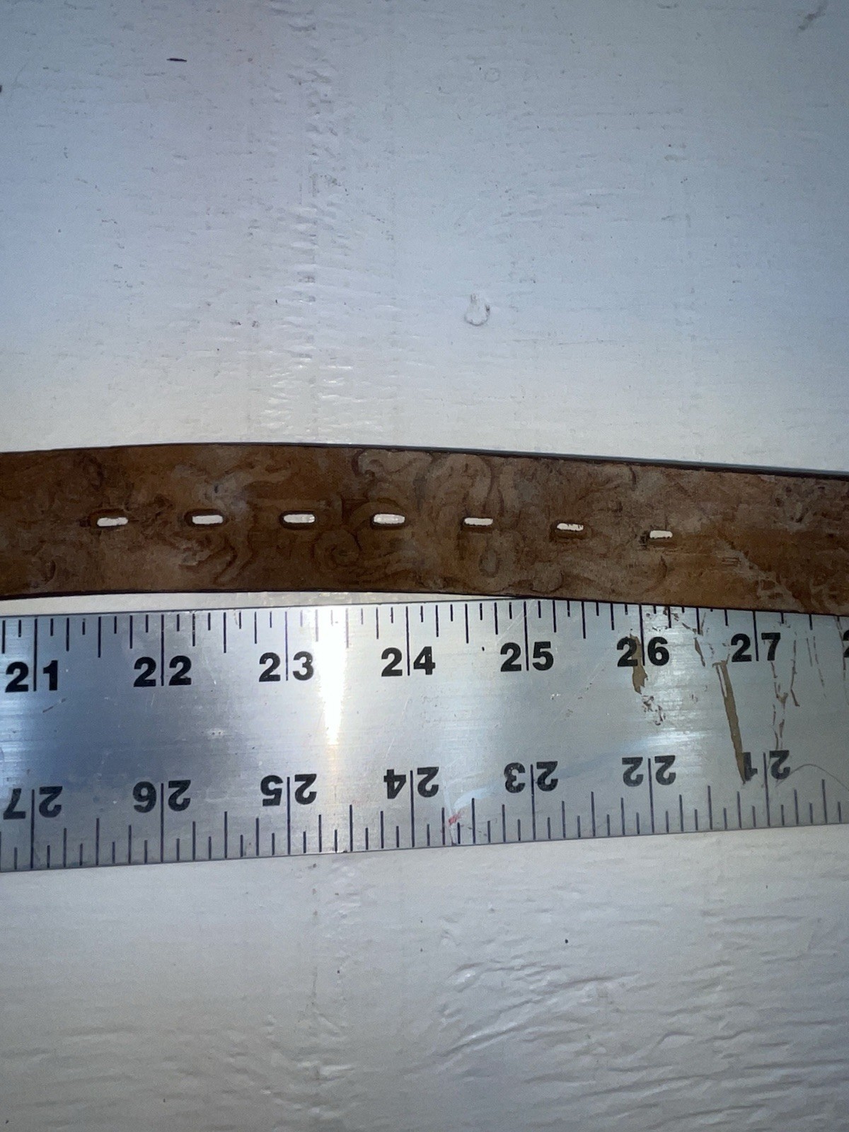 New Brown Genuine Leather Wrangler Tooled 24” Belt #5441 NN-16