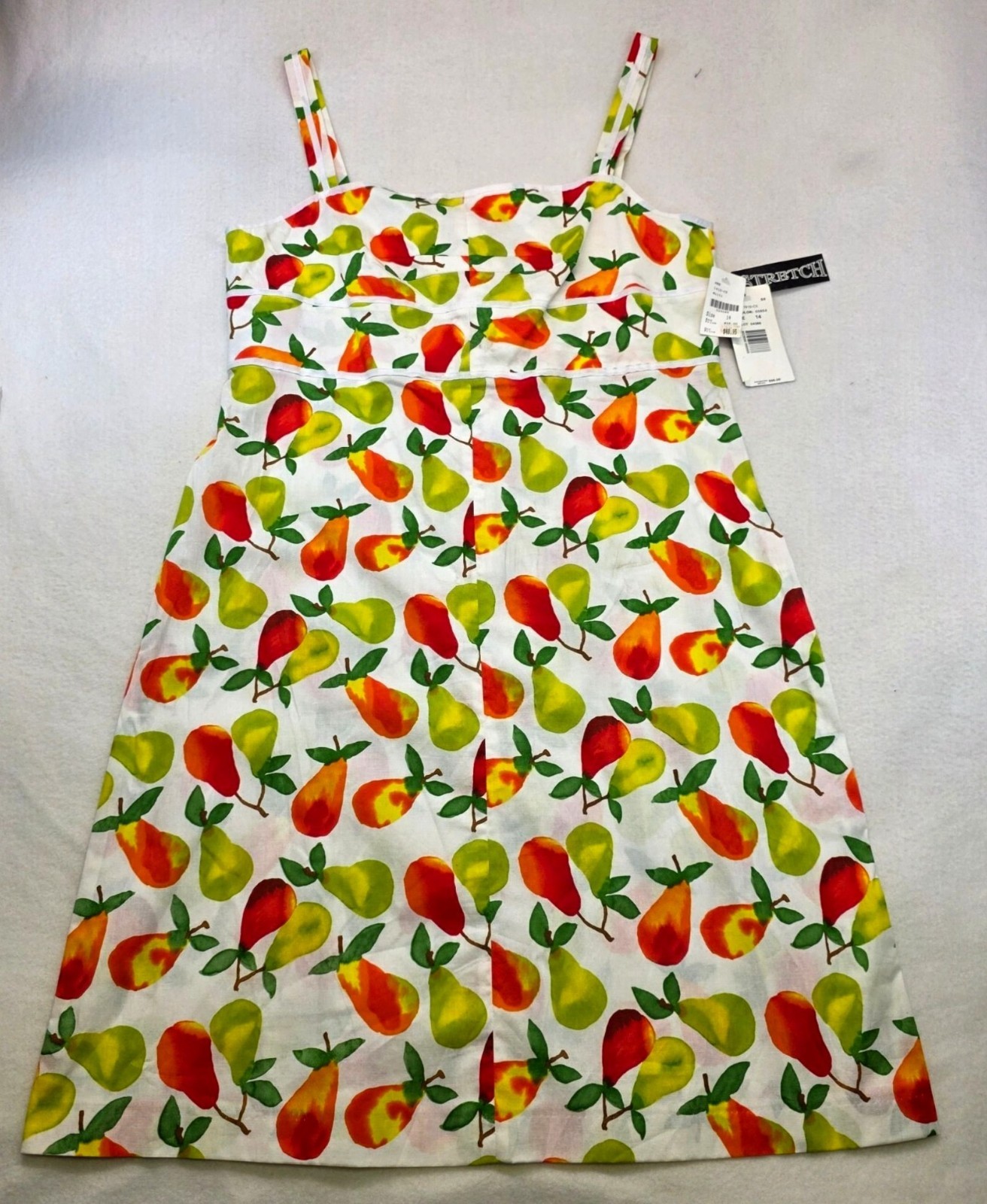 Vintage Harvé Benard Fruit Mini Dress 14 Multi Indie Twee Rockabilly 90s Picnic