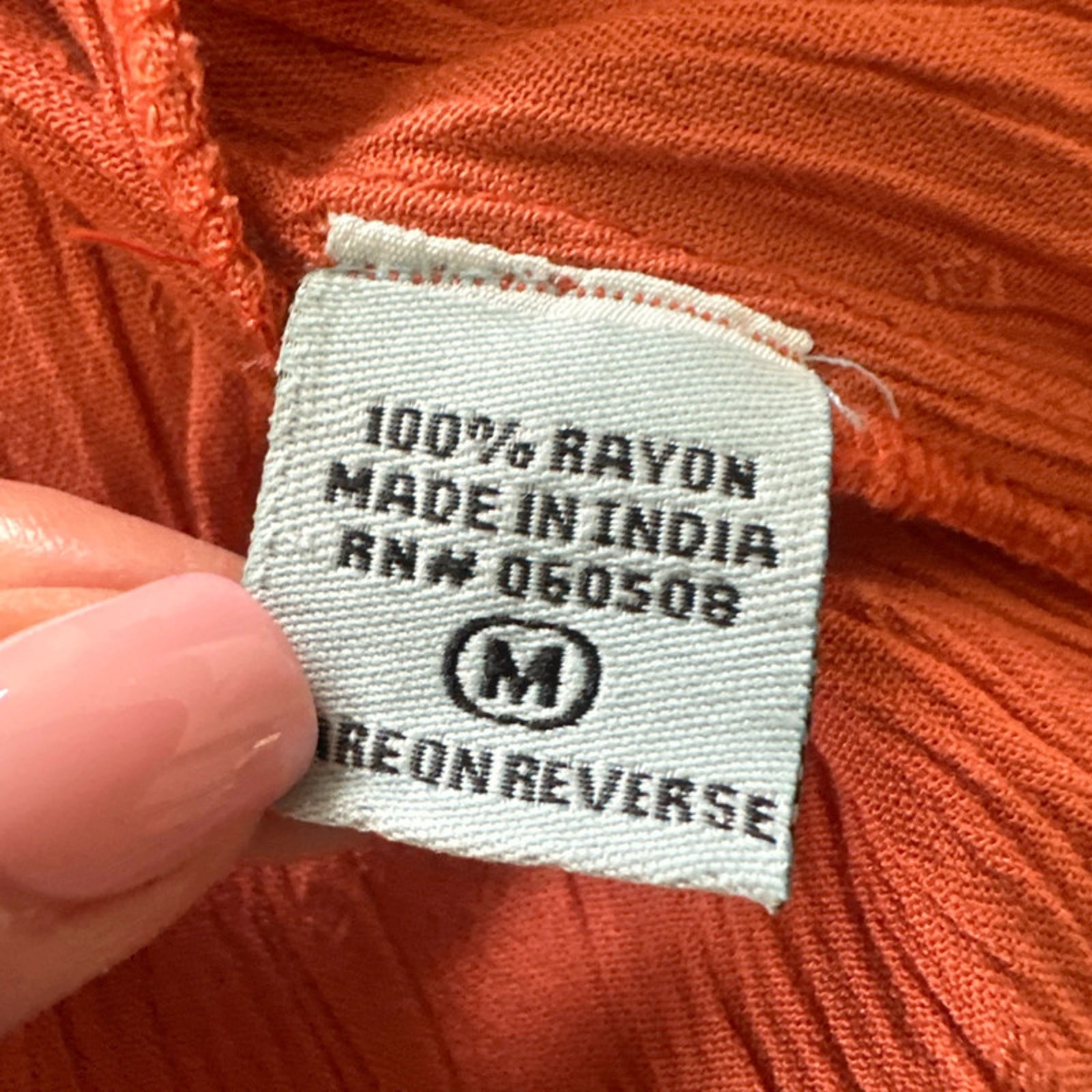 Vintage Nostalgia Top Medium Rust Orange Smocked MilkmaidRetro Y2K Boho
