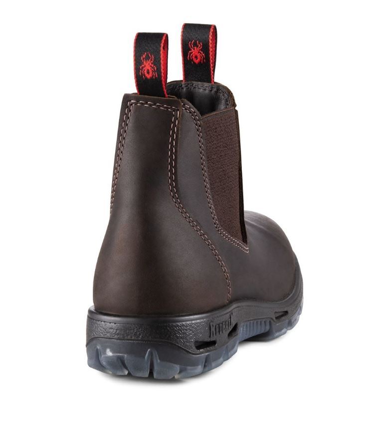 Redback UNPU Great Barrier Elastic Sided Soft Toe Brown Leather Work Boots