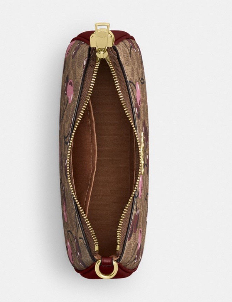 NWT COACH Teri Signature Leather Shoulder Bag With Cherry Print