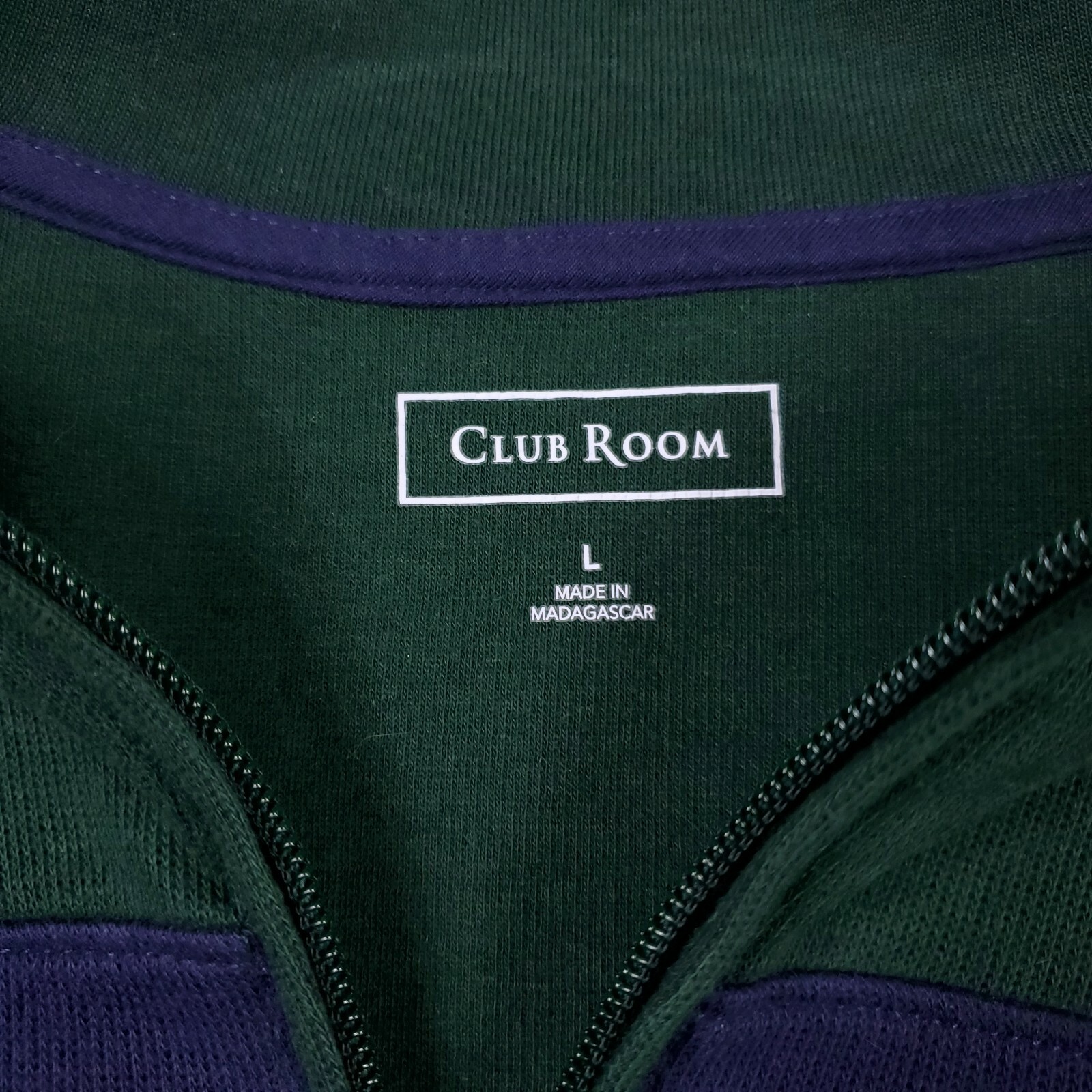 CLUB ROOM Men’s 1/4 Zip Pullover Sweater Green Size L