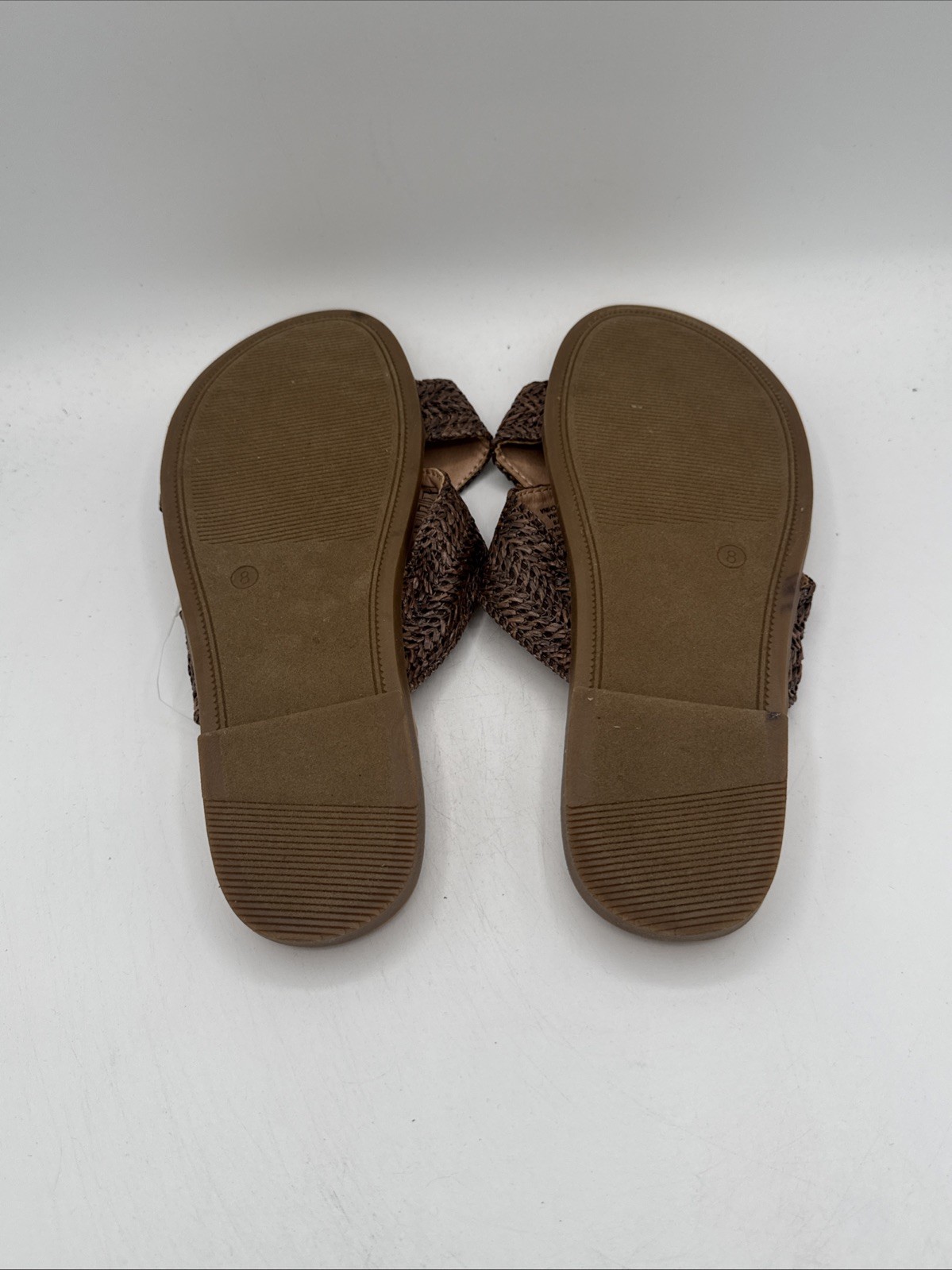 Draper Size 8M / ALEX / Brown / Raffia Woven Sandals / Women’s Shoes