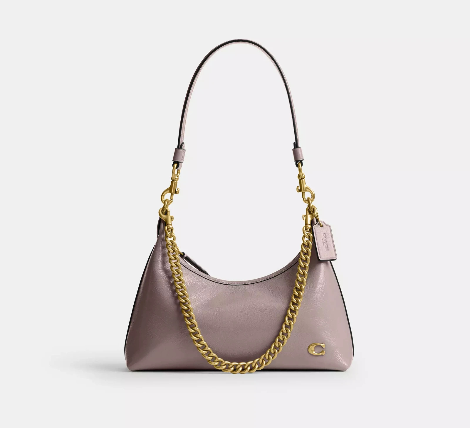 NWT CAD75 COACH Juliet Shoulder Bag 25 Brass/Ash