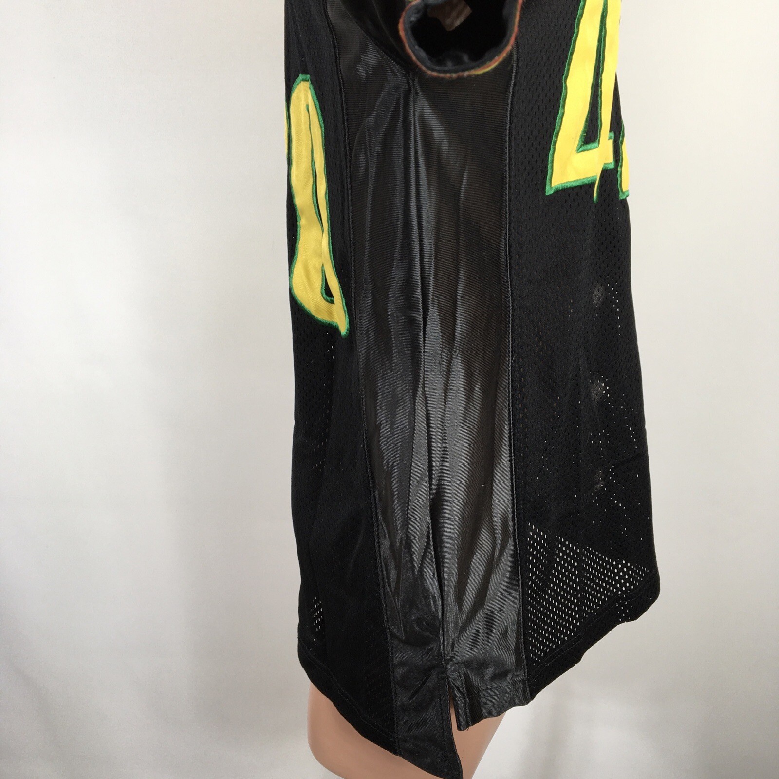 VTG 90s Atum Apparel 420 Weed Rasta Reggae Peace Love Black Mesh Jersey M/L