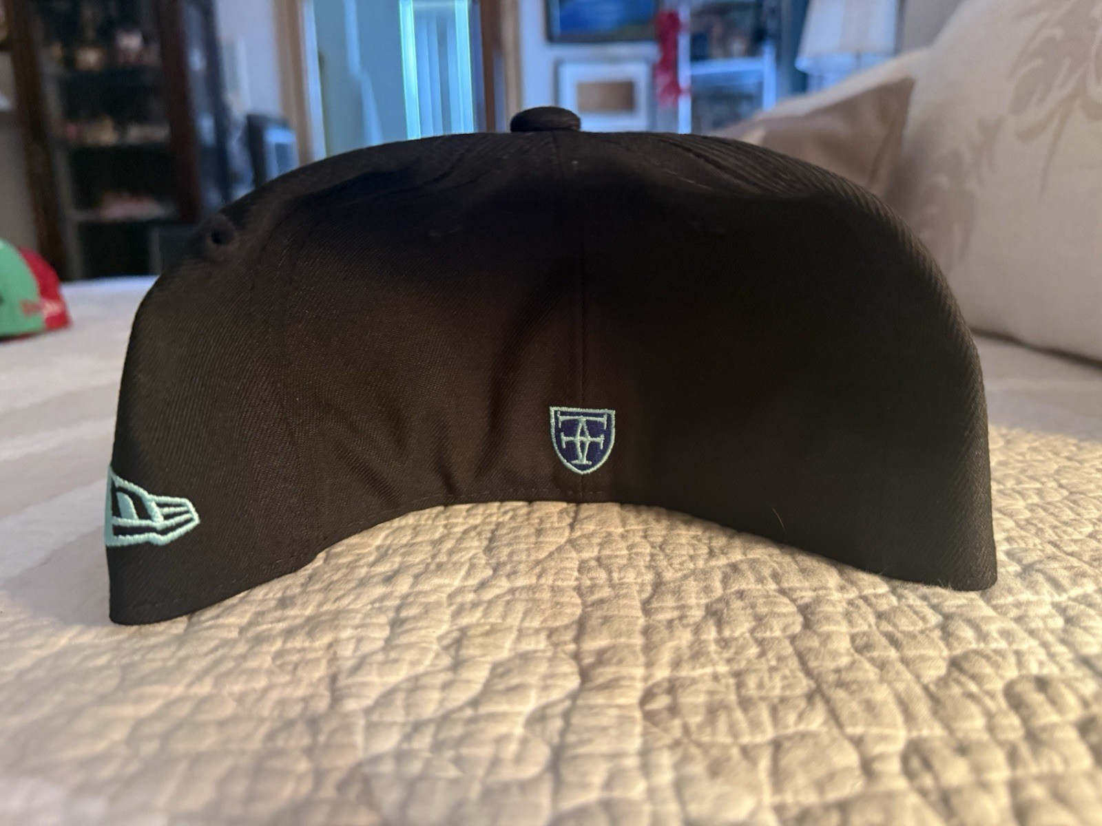 Fitted Hawaii Black/Blue “F” Logo new era 7 3/8