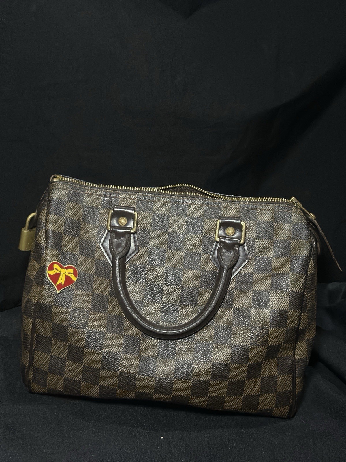 Louis Vuitton speedy 25 Brown Red Lining AA1009