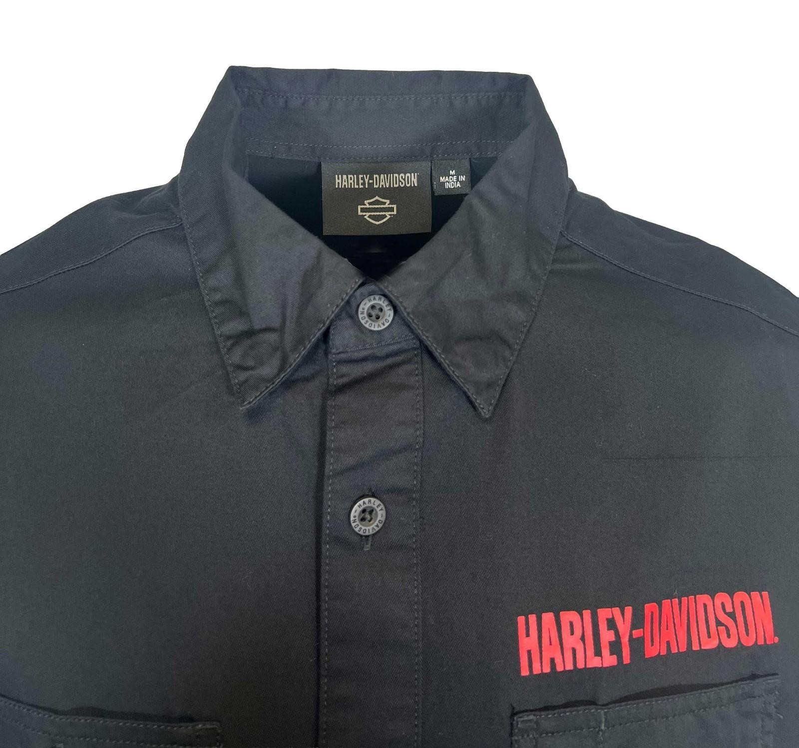 Harley-Davidson Men’s Black Vest Logo Patch Sleeveless Shirt (S67)