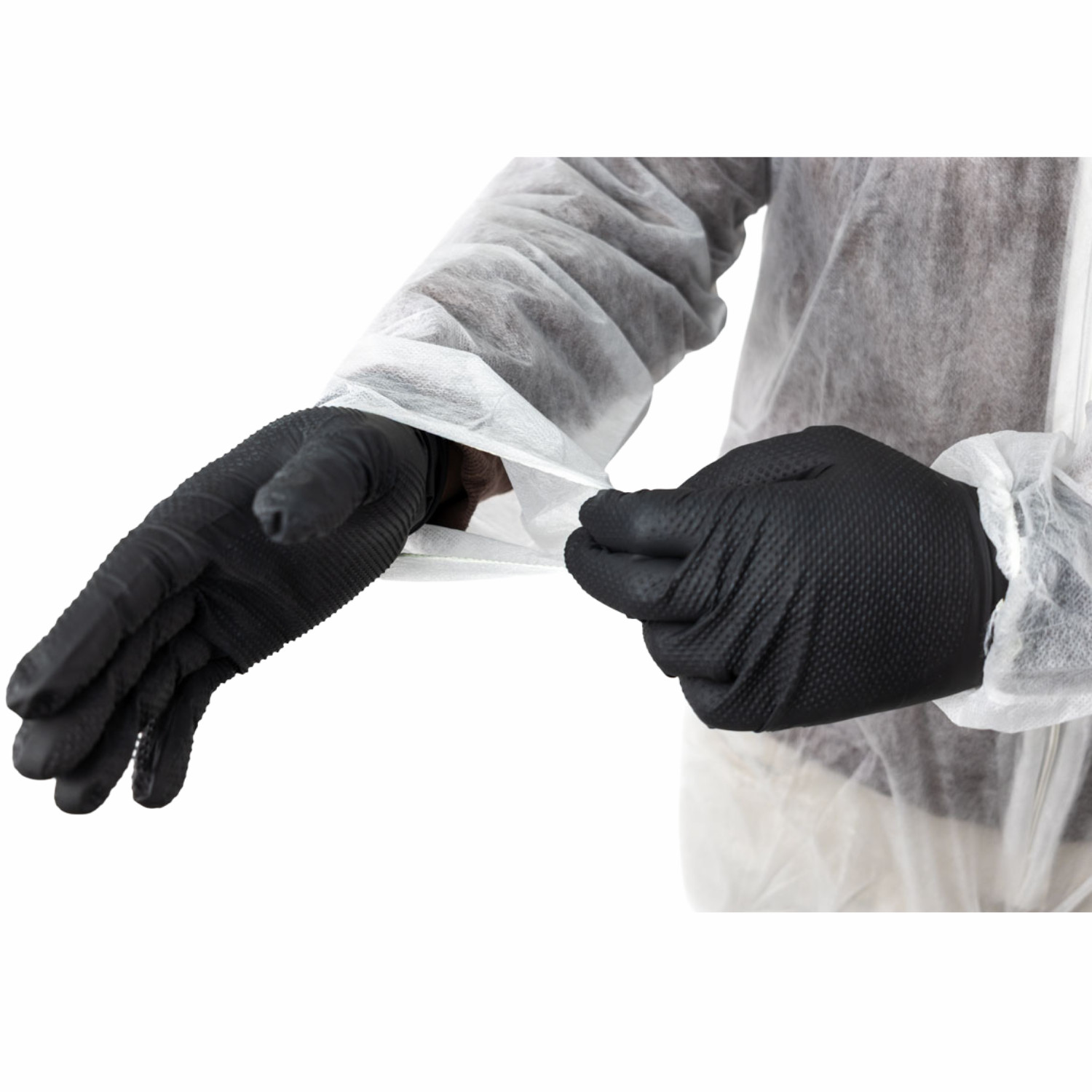 Disposable Polypropylene Coverall with Hood, Elastic Cuffs White, 2XL Size 25Pcs