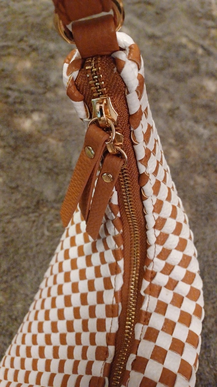 Checkered AH DORNED Vegan Leather Slouchy Shoulder Handbag/Purse
