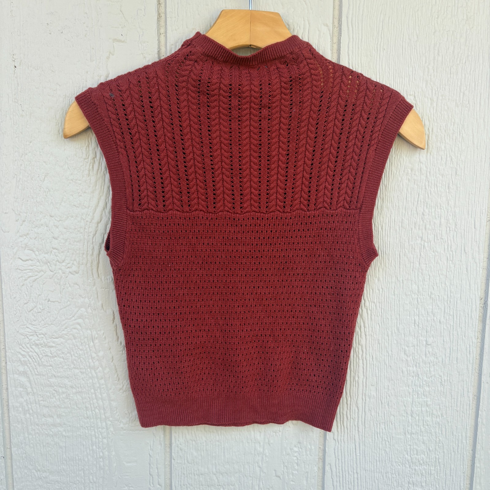 Intimately Free People Fresh Feeling Cami Women’s XS Rubies Mock Neck Knit Sheer