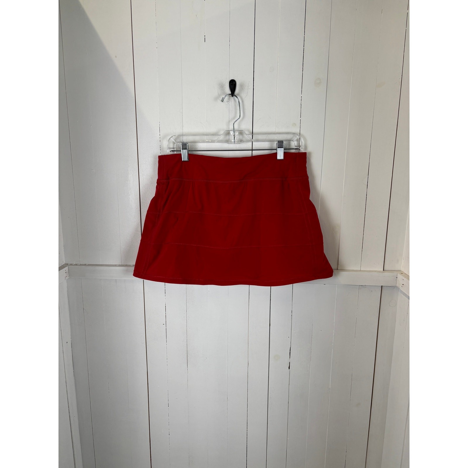 Lululemon Red Athletic Skirt Size 10 Nylon Polyester