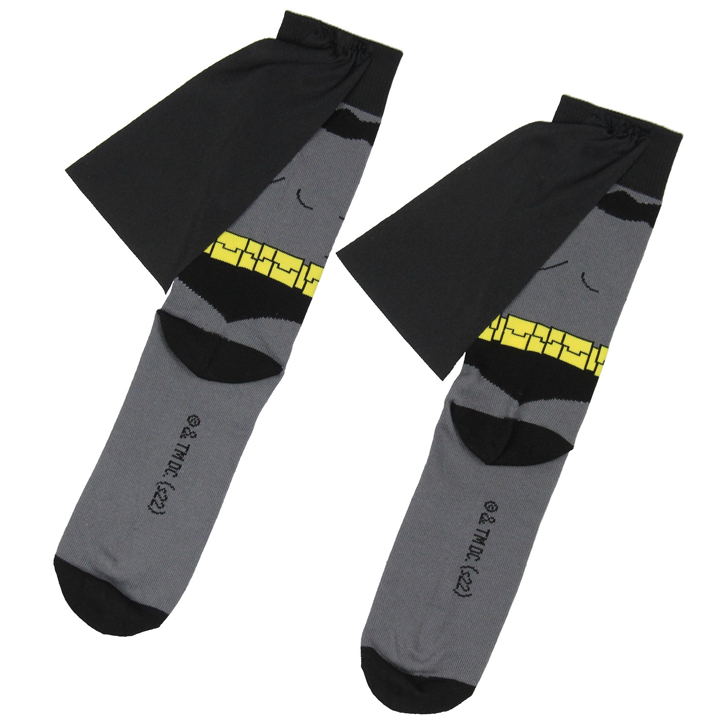 DC Comics Men’s Adult Batman Cape Crew Mid-Calf Socks