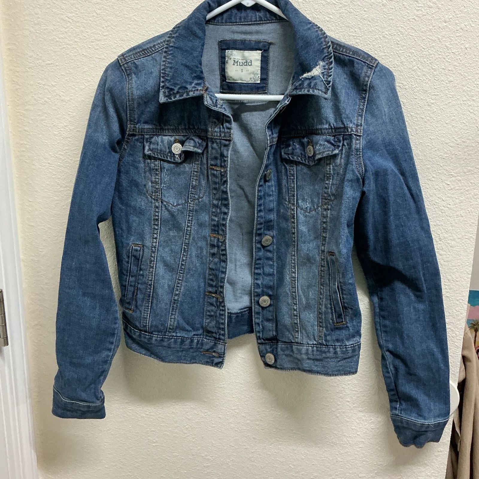 Mudd Classic Distressed Denim Jean Jacket