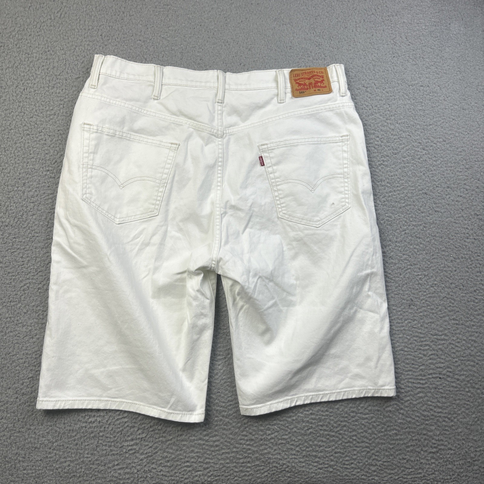 Levi’s Shorts 569 Mens Size 40 White Cotton Casual Zip