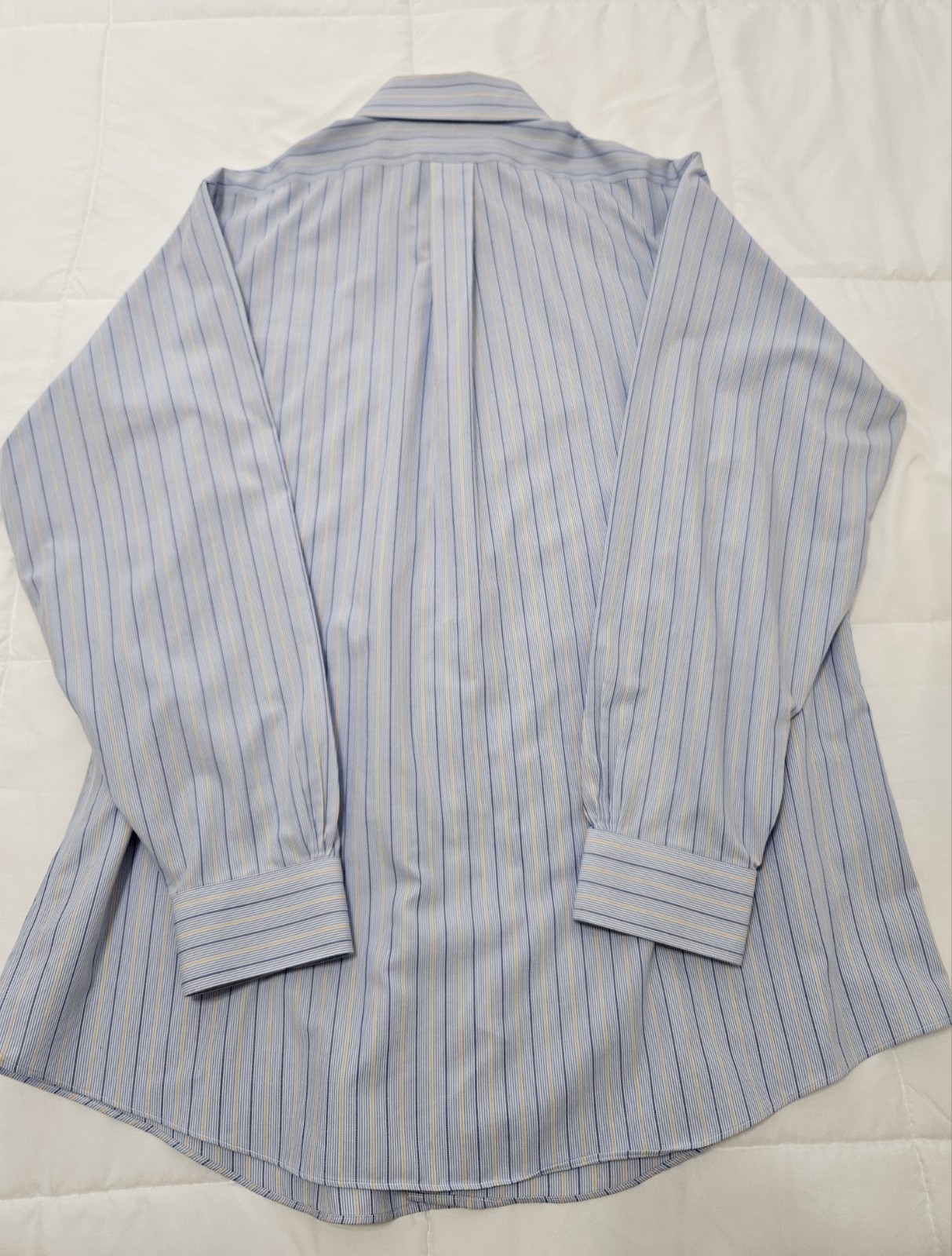 Brooks Brothers Regent Non-Iron Striped Dress Shirt Blue 17-35 35 Sleeve