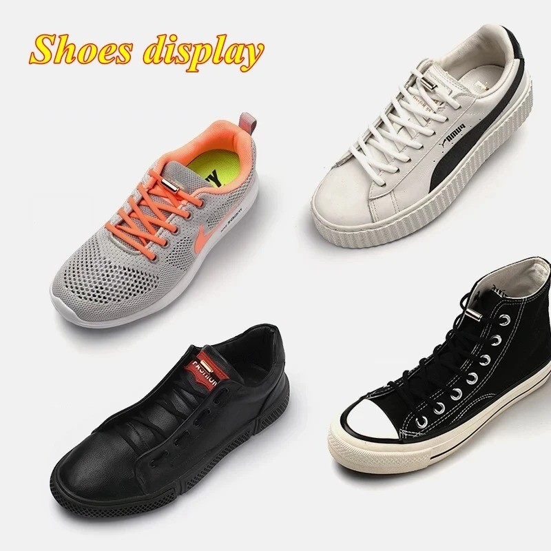 No Tie Elastic Lock Shoe Laces ShoeLaces Strings for Kids Adults Sneakers